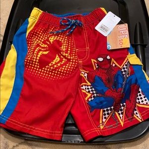 Marvel spider-man swim trunk -authentic DisneyNWT